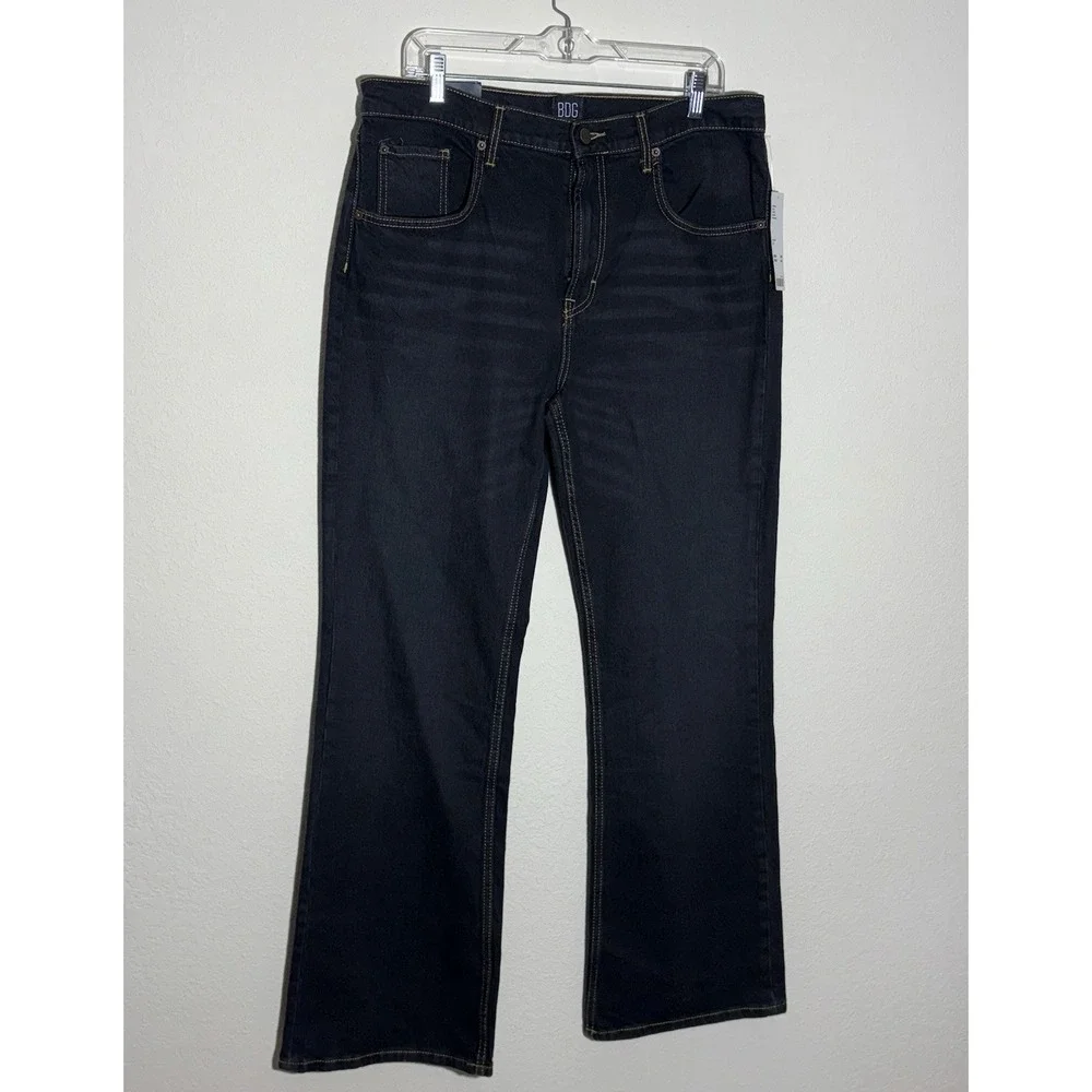 BDG Urban Outfitters Jeans‎ Womens 32 Black 90's Bootcut Western Cowboy 35x32